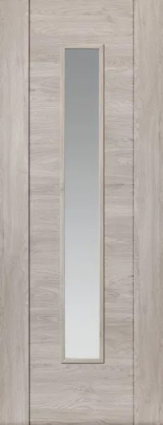 Internal Laminate Alabama (CLEAR GLASS) Light Grey Pre-Finished Door