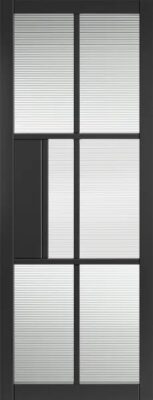 Internal Civic Black (REEDED GLASS) Pre-finished Door