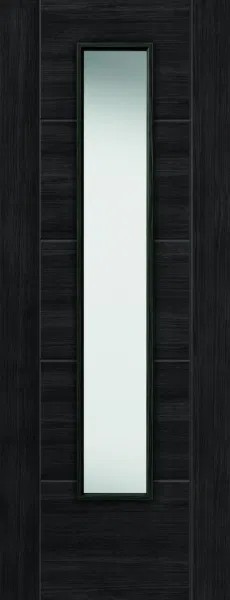 Internal Laminate Tigris Cinza (CLEAR GLASS) Dark Grey Pre-Finished Door