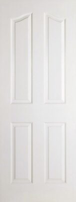 Internal White Primed Woodgrain Provincial Standard Core Door