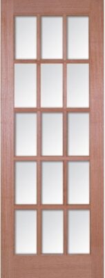 Hardwood SA15L with Clear Bevelled Glass - DG