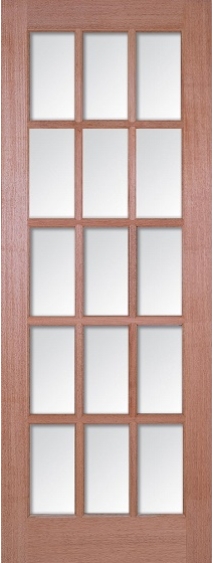 Hardwood SA15L with Clear Bevelled Glass - DG
