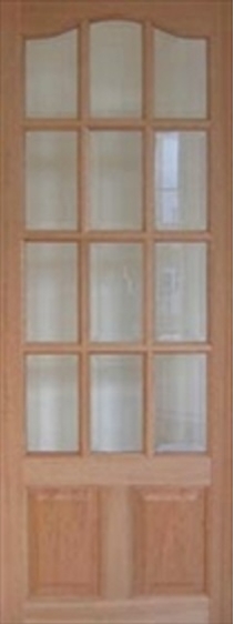 Hardwood 12L Park Lane - Clear Bevelled Glass DG