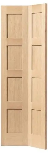 Internal Oak Snowdon Un-Finished Solid Core Bi-Fold Door