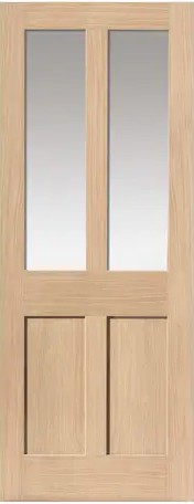 Internal Oak Rushmore (CLEAR GLASS) Un-Finished Door