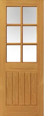Internal Thames Oak 6 Light Pre-Finished (CLEAR GLASS) Door