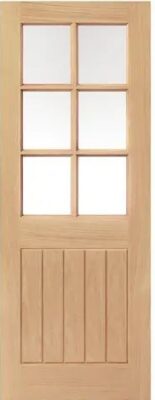 Internal Thames Oak 6 Light Un-Finished (CLEAR GLASS) Door