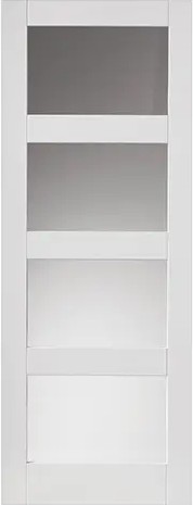 Internal Cayman White Primed (CLEAR GLASS) Door