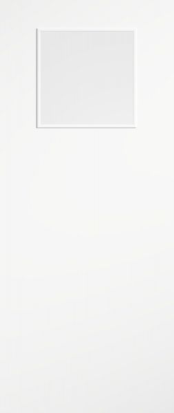 Flush White 1G Primed (CLEAR GLASS) FD30 44mm Fire Door