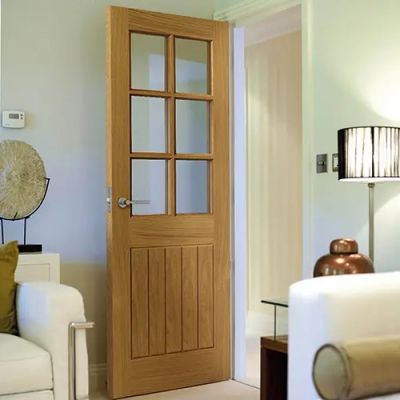 Internal Thames Oak 6 Light Pre-Finished (CLEAR GLASS) Door - Image 2