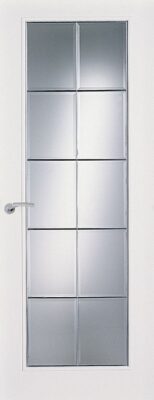 Internal White Primed Smooth Ontario 10 Light (Clear Glass Chrome Glazing Bars) Door