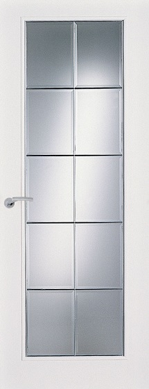 Internal White Primed Smooth Ontario 10 Light (Clear Glass Chrome Glazing Bars) Door