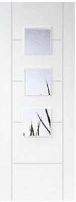 White Primed Trend / Vancouver 3 Light (CLEAR GLASS) FD30 - DF