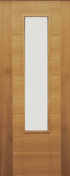 Internal Oak 5 Panel V Groove 1 Light (OBSCURE GLASS) Pre-Finished Door