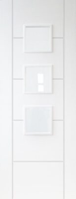 White Primed Vancouver 3 Light (CLEAR GLASS) - DF