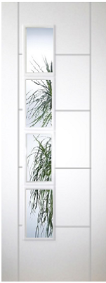 White Primed Vancouver 4 Light - Offset Clear Glass.