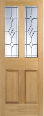 Oak Malton (ABE LEADED GLASS PACK) Un-Finished - LPD