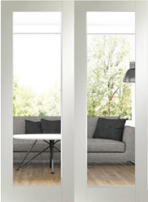 White Pattern 20 Pair - Clear Safety Glass - Rebated - Woodgrain - DF