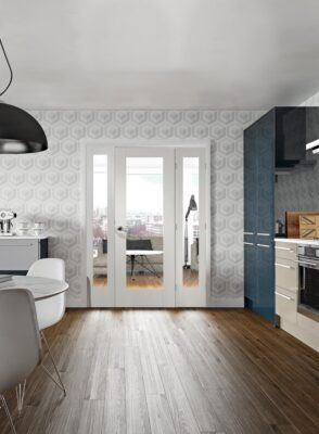 Easi-Frame with White Primed (CLEAR GLASS) Pattern 10 Doors and Side Panels - XL