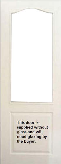 Internal White Primed Classic 1L Un-glazed (No Glass) Woodgrain Door