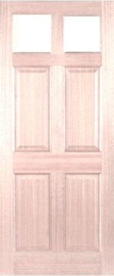 External Hemlock Colonial Top Light Door