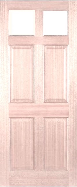 External Hemlock Colonial Top Light Door