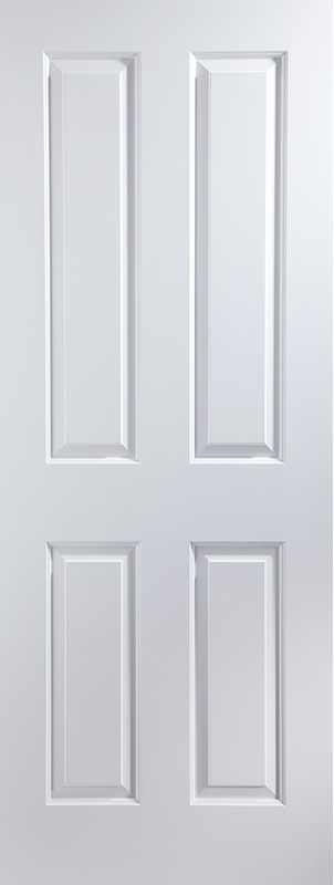 Internal White Primed Smooth 4 Panel FD30 44mm Fire door