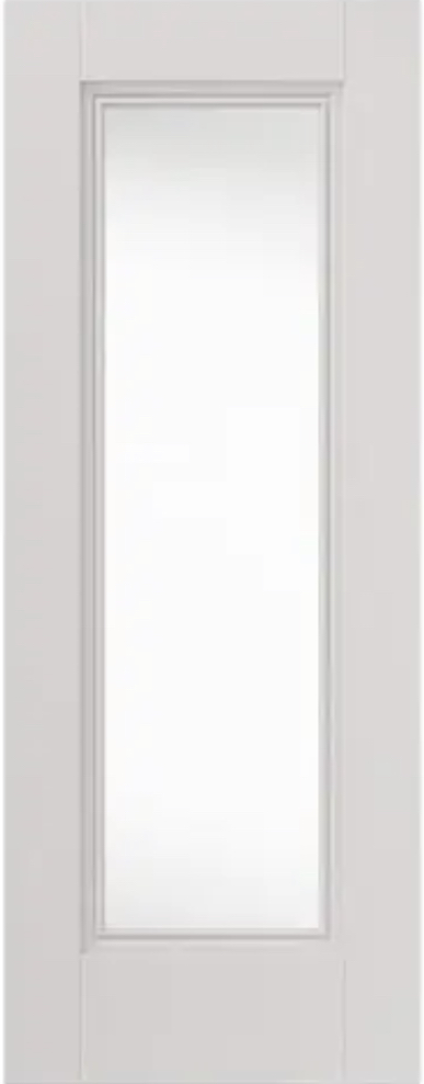 Internal Belton White primed (CLEAR GLASS) Panelled Door