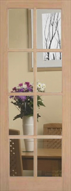 Oak 8 Light with CLEAR BEVELLED GLASS - Unfinished - DF