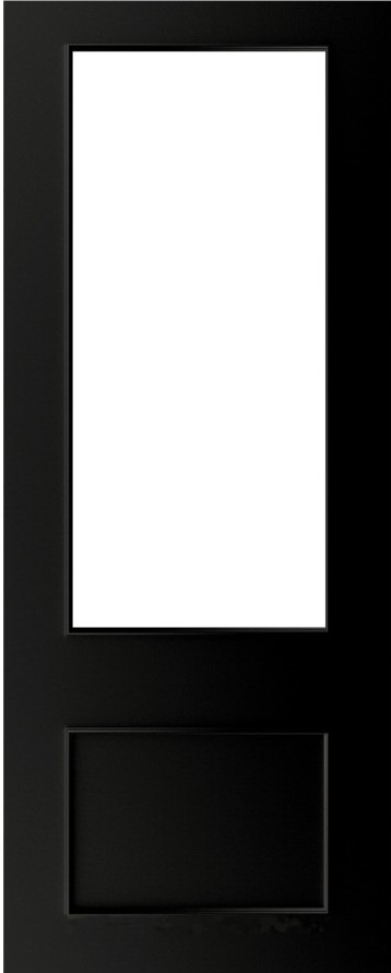 Internal Black Sandringham (CLEAR GLASS) Pre-Finished Door