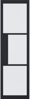 Internal Tribeca W8 with Lock Block Side Light 3L Black Pre-Finished (CLEAR GLASS) Door