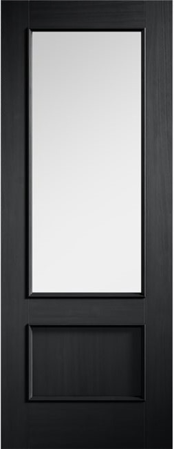 Internal Charcoal Black Murcia (CLEAR GLASS) Pre-Finished Solid Core Door