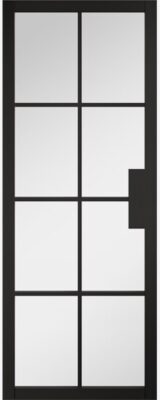 Internal Black Pre-Finished (CLEAR GLASS) Malvern Solid Core Door