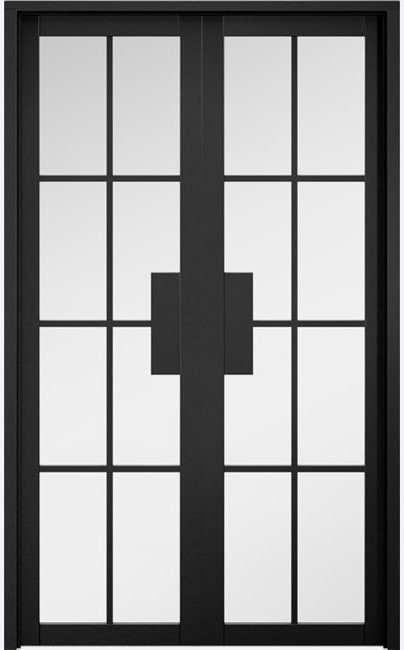 Internal Black Malvern W4 Pre-Finished (CLEAR GLASS) Room Divider - Image 2
