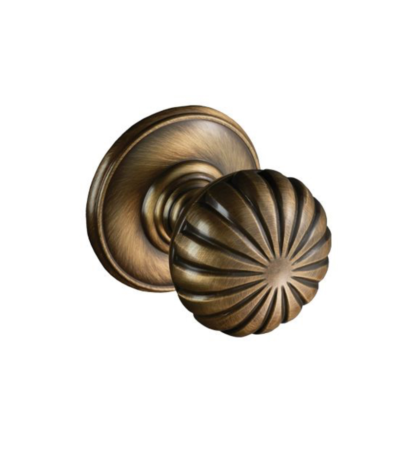 Antique Brass Knob - Pair