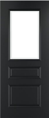 Internal Black Pre-Finished (CLEAR BEVELLED GLASS) Windsor Solid Core Door
