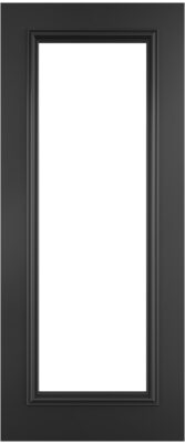 Internal Black Pre-Finished Solid Core Blenheim (CLEAR GLASS) Door