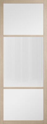 Internal Blond Oak Pre-Finished (CLEAR REEDED GLASS) Sutton Solid Core Door