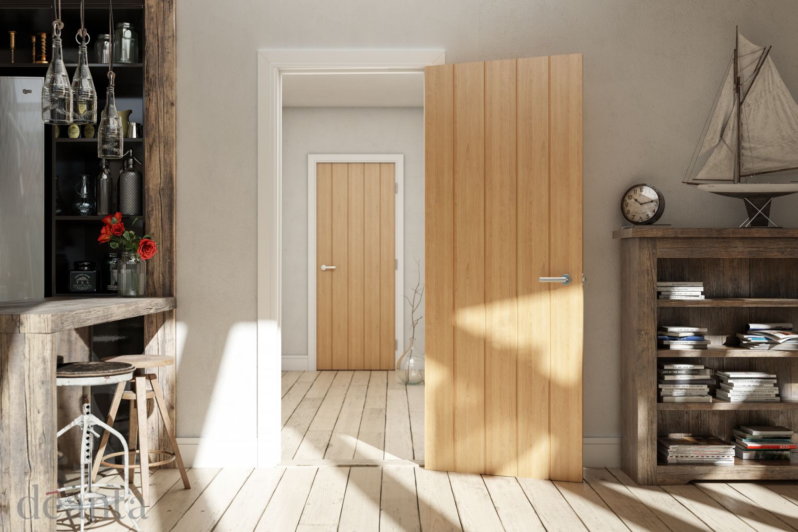 Internal Oak Galway FD30 44mm Un-Finished Fire Door - Image 2