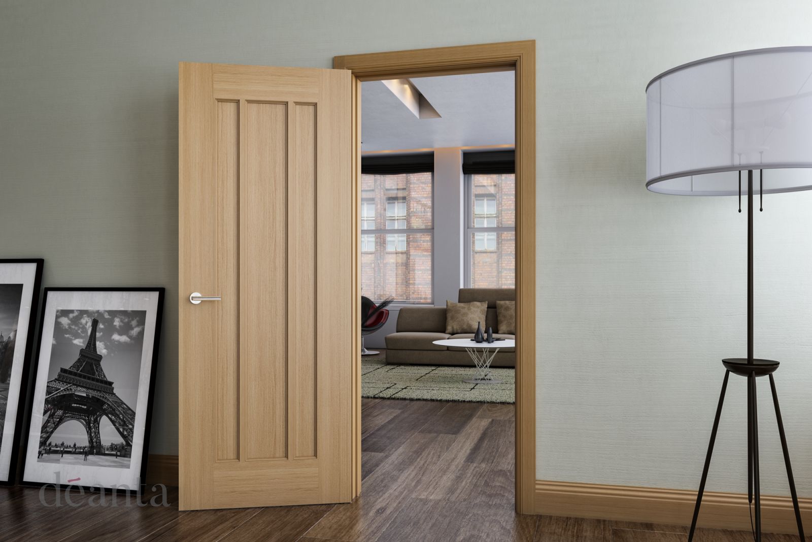 Internal Oak Norwich FD30 44mm Un-Finished Fire Door - Image 2