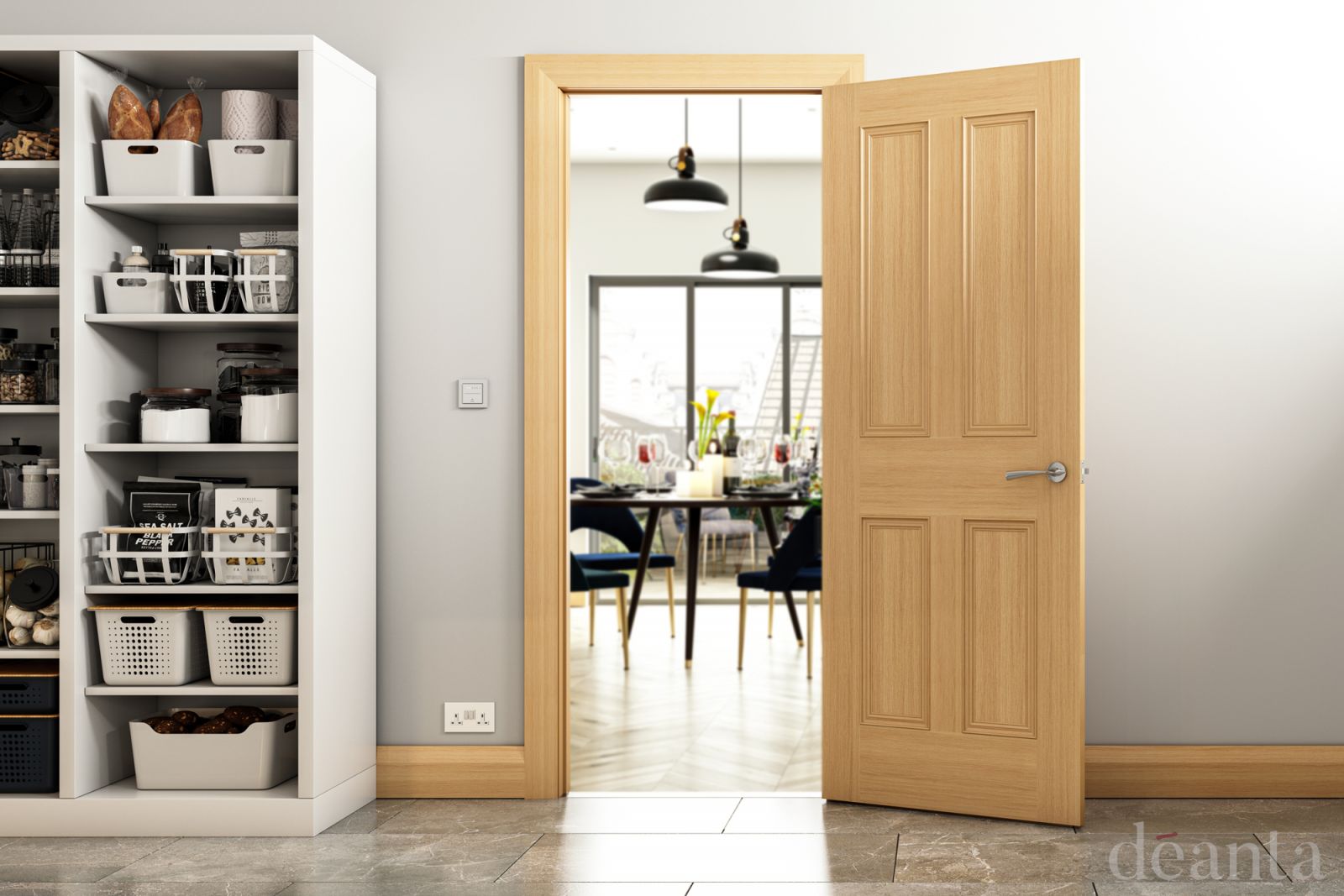 Oak Kingston Un-Finished Internal Door - Image 2