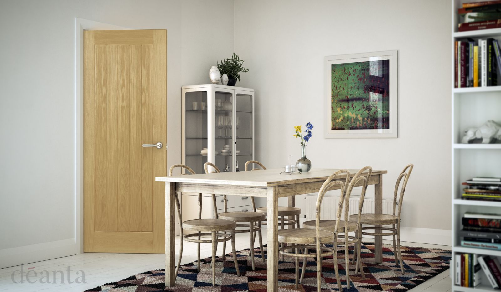 Internal Oak Ely Pre-Finished FD30 44mm Fire Door - Image 2