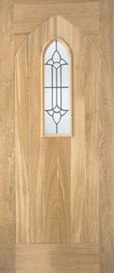 External Oak Westminster (LEAD DOUBLE GLAZED) Un-Finished Door