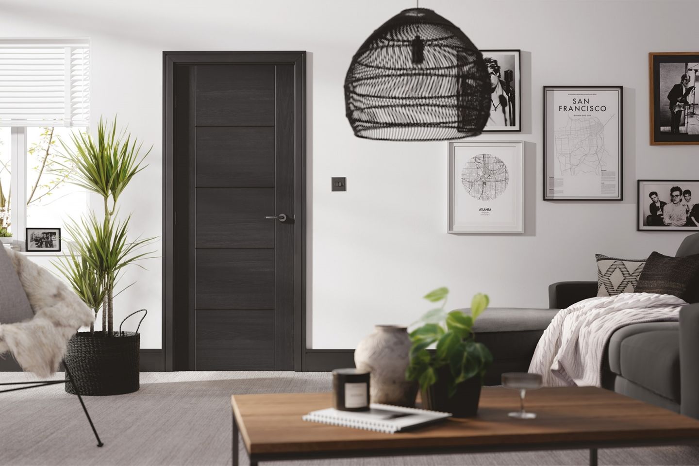 Charcoal Black Vancouver Solid Core Pre-Finished - LPD - Image 2