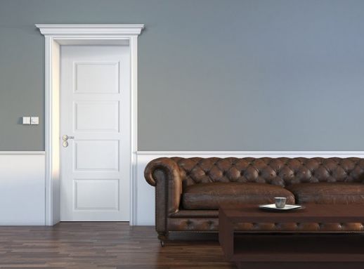 Internal White Primed Contemporary Solid Core Door - Image 2