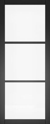 Internal Camden Black (CLEAR GLASS) Pre-Finished Solid Core Door