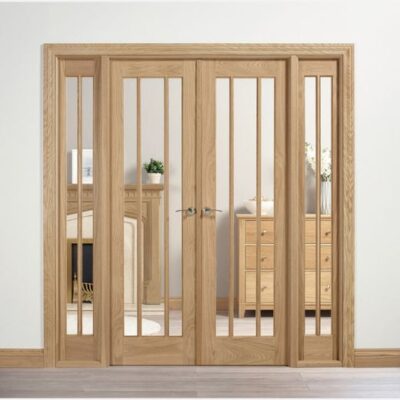 Internal Oak Lincoln W6 (CLEAR GLASS) Un-Finished Room Divider