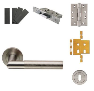 Internal Handle Pack Satin Knurled - Suitable for 44mm Internal Fire doors