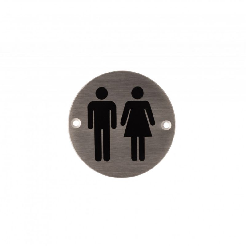 3 inch Round Steel Unisex Sign