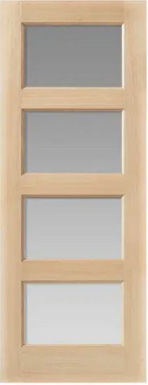 Oak Pattern 50 Mersey (CLEAR BEVELLED GLASS) Un-Finished - DF